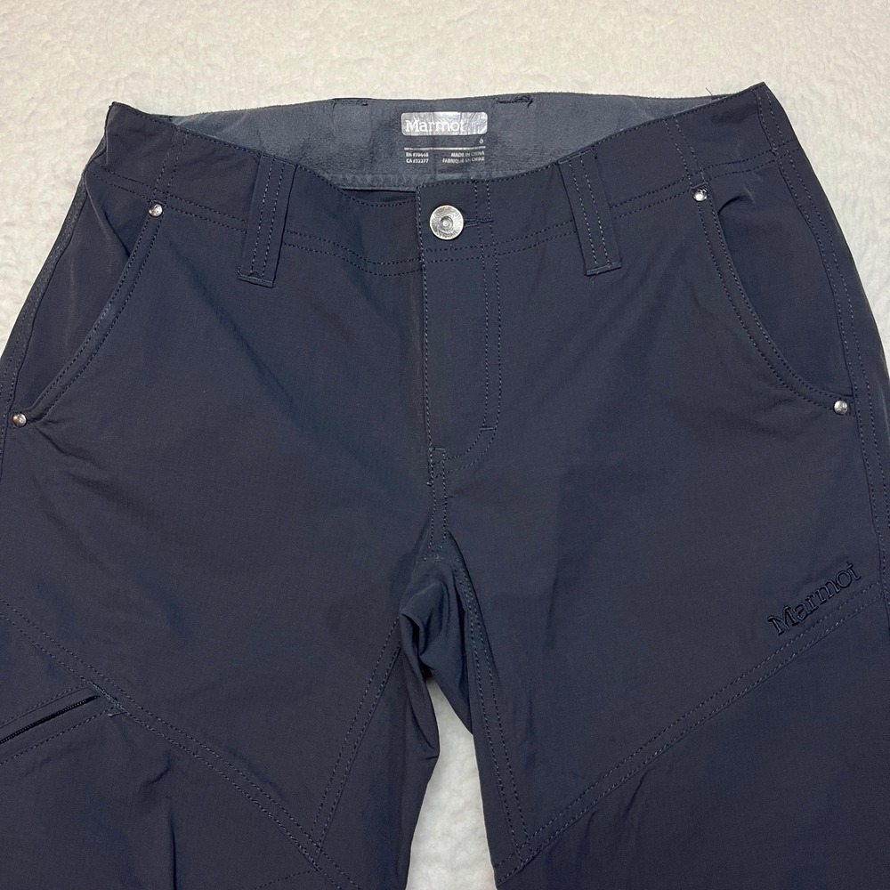Marmot Pants Womens 6 Black Scree Softshell Hiking Outdoor Technical Ripstop
